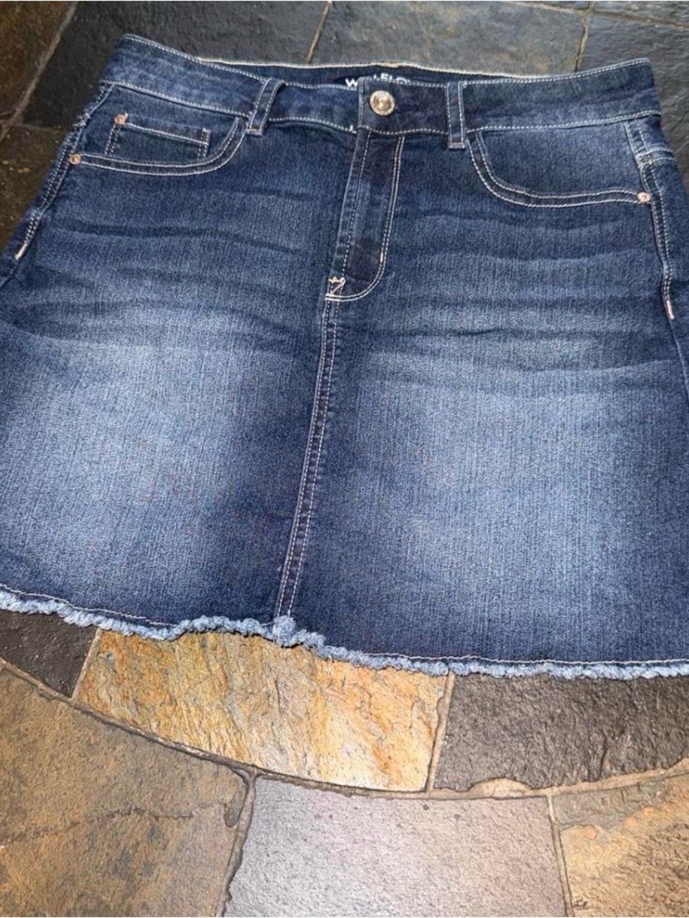 Wallflower Dark Blue Denim Mini Skirt